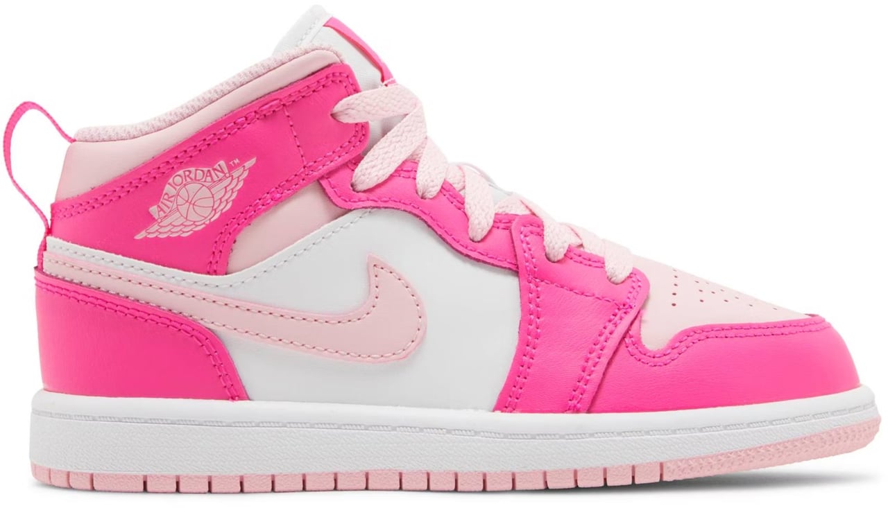 Nike Air Jordan 1 Mid Fierce Pink Enfant et Bébé Roze