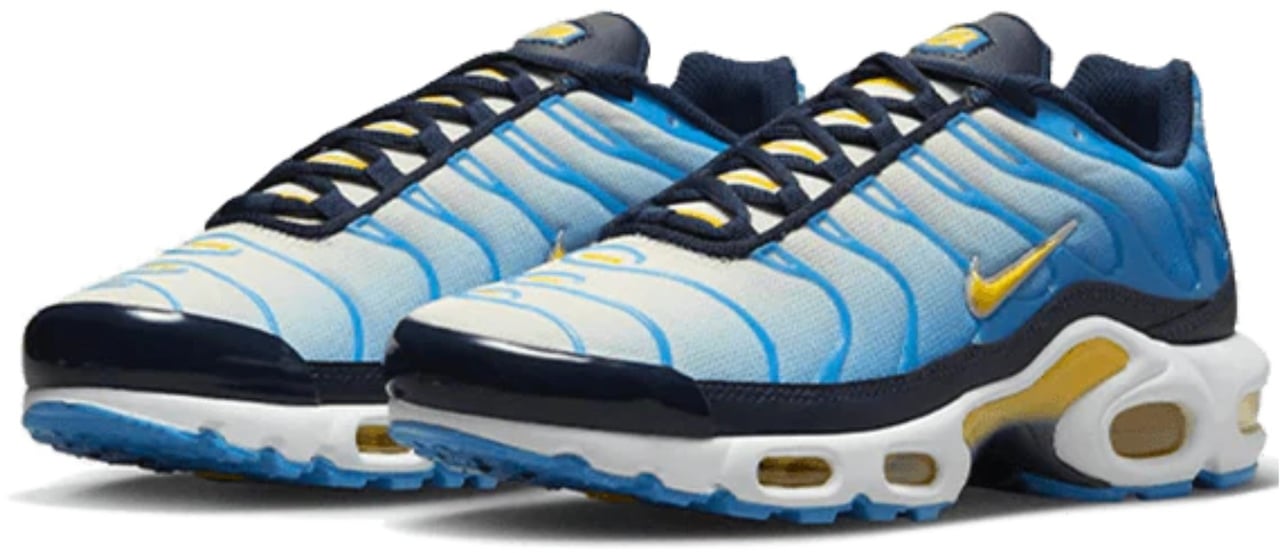 Nike Air Max Plus University Blue Topaz Gold Blauw