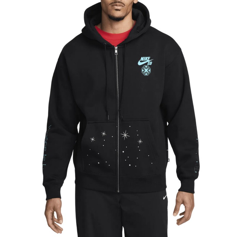 Nike Zip Up Hooded Sweatshirt Greenwood L/S Max90 Nike SB x Di’Orr Black Zwart