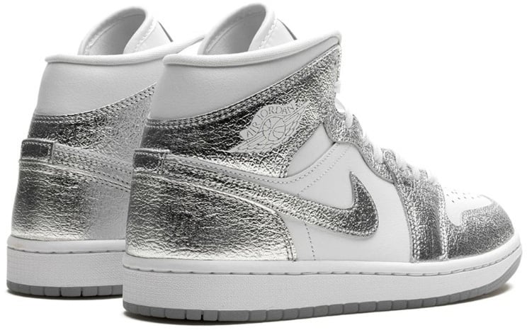 Nike Air Jordan 1 Mid SE Metallic Silver Grijs