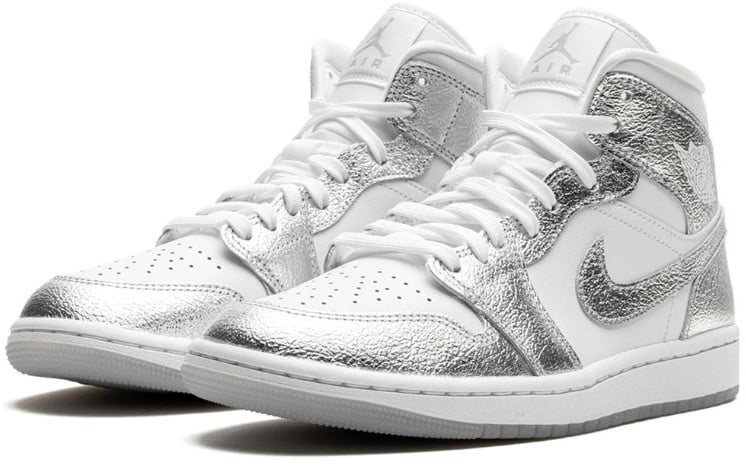 Nike Air Jordan 1 Mid SE Metallic Silver Grijs