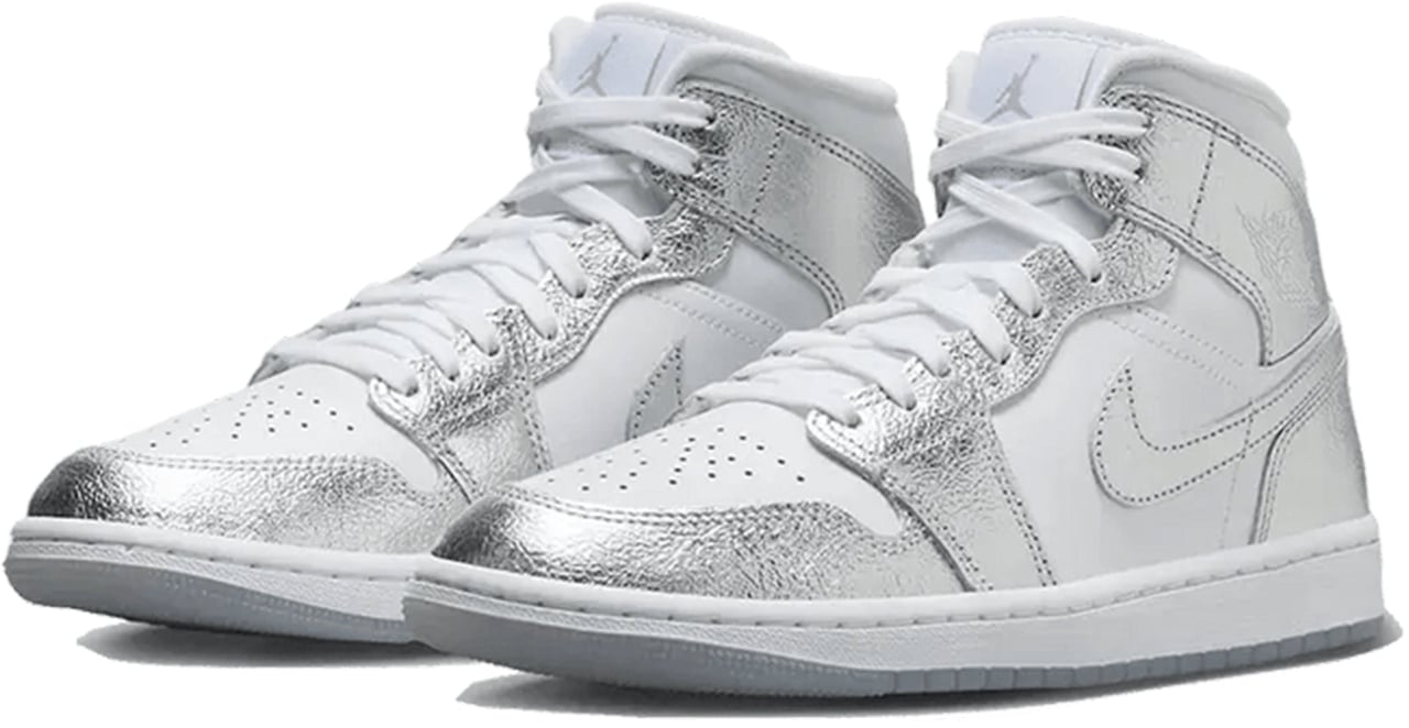 Nike Air Jordan 1 Mid Crinkled Chrome Divers