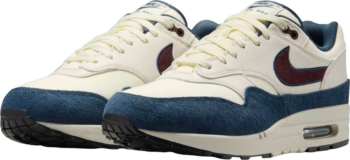 Nike Nike Air Max 1 Coconut Milk Burgundy Crush Navy Divers