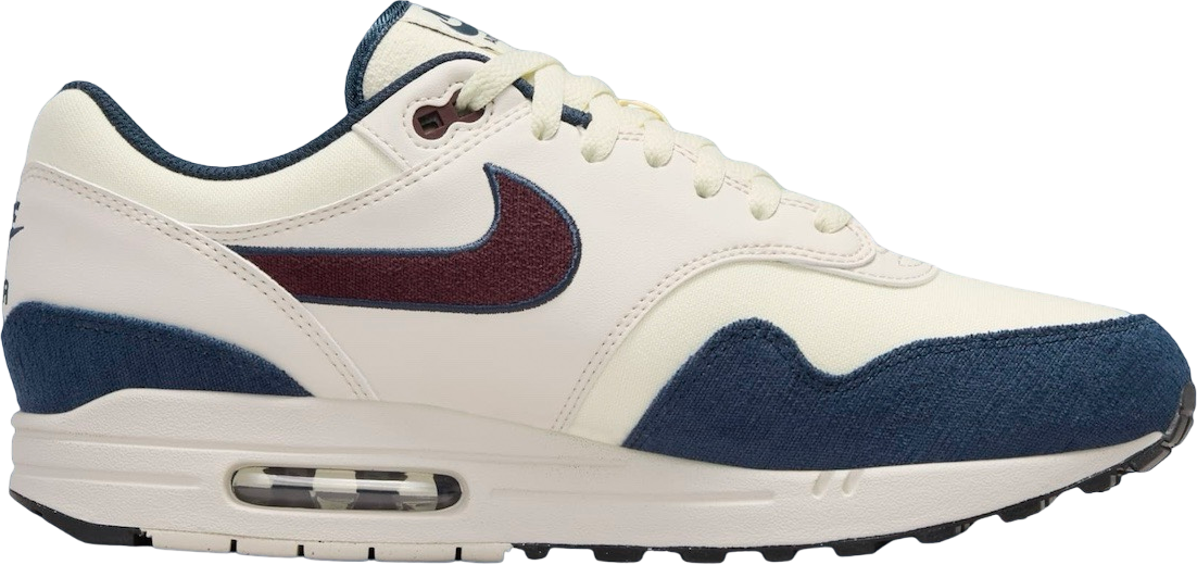Nike Nike Air Max 1 Coconut Milk Burgundy Crush Navy Divers