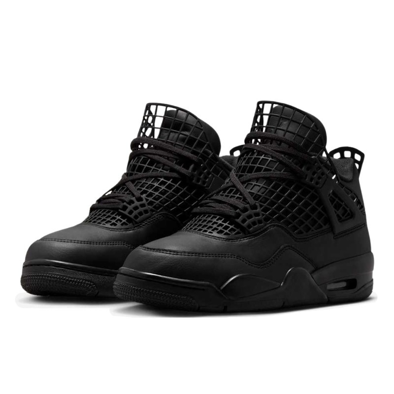 Nike Air Jordan 4 Retro Net Black Zwart
