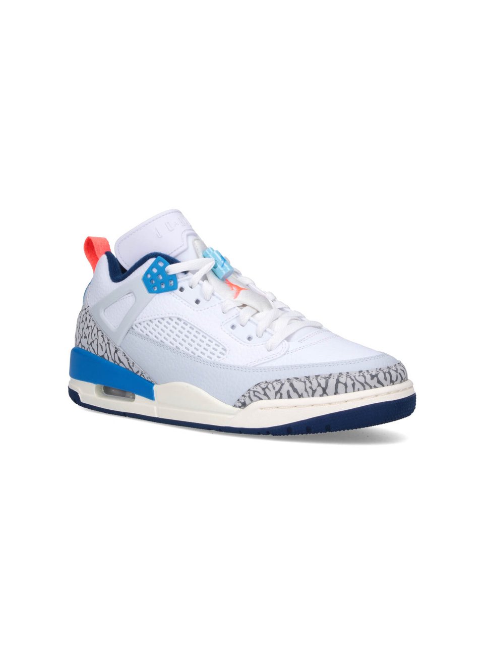 Nike "Jordan Spizike Low" Sneakers, In White Leather Blauw
