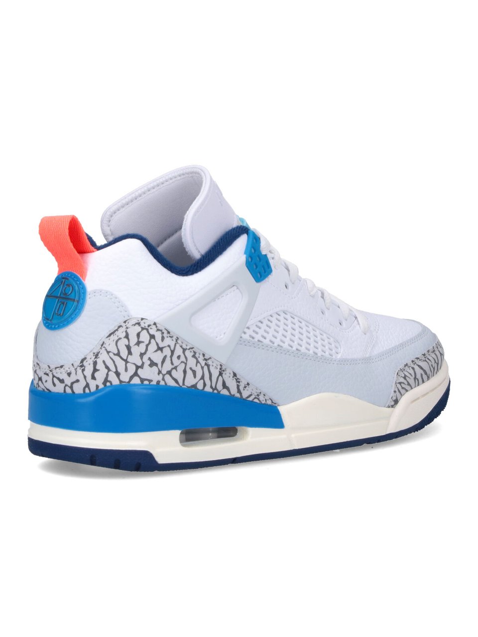Nike "Jordan Spizike Low" Sneakers, In White Leather Blauw