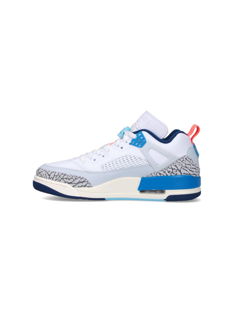 Nike "Jordan Spizike Low" Sneakers, In White Leather Blauw