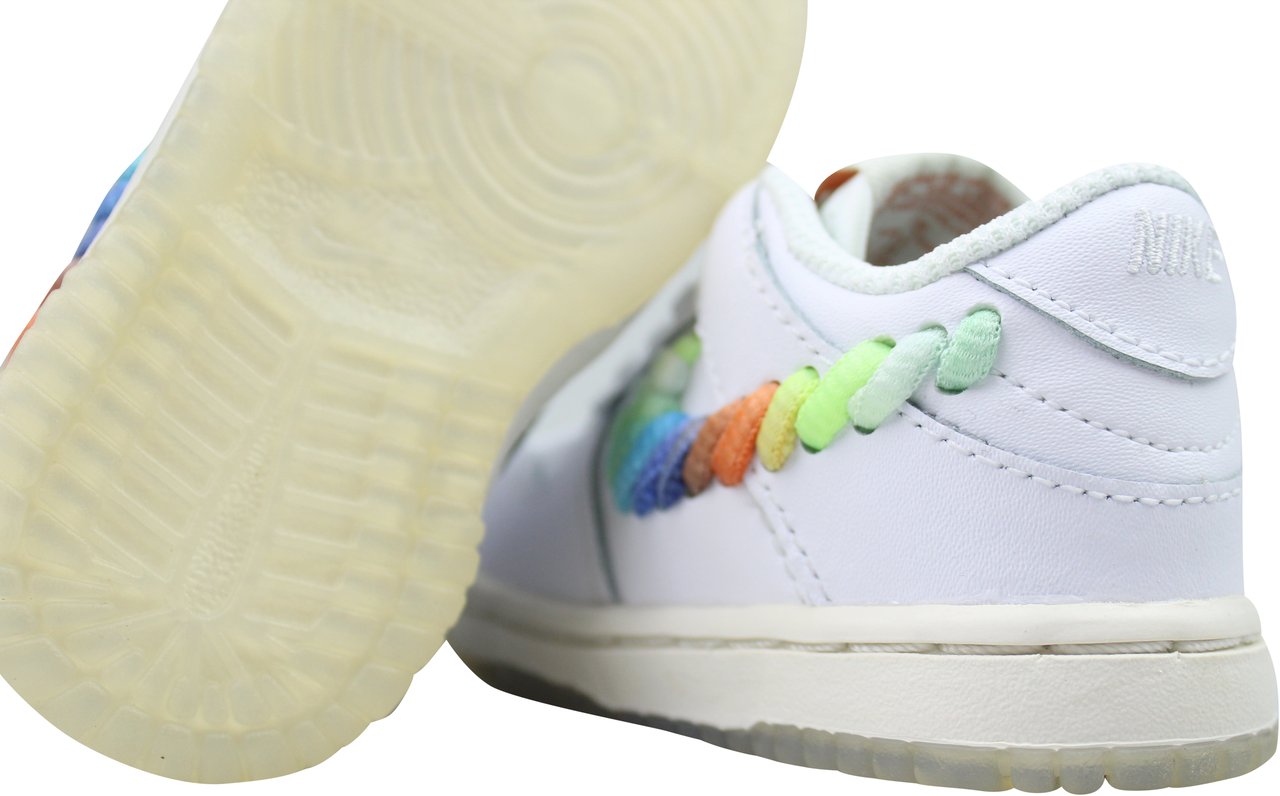 Nike Nike Dunk Low SE Rainbow Lace Swoosh 'Wit' (TD) Wit