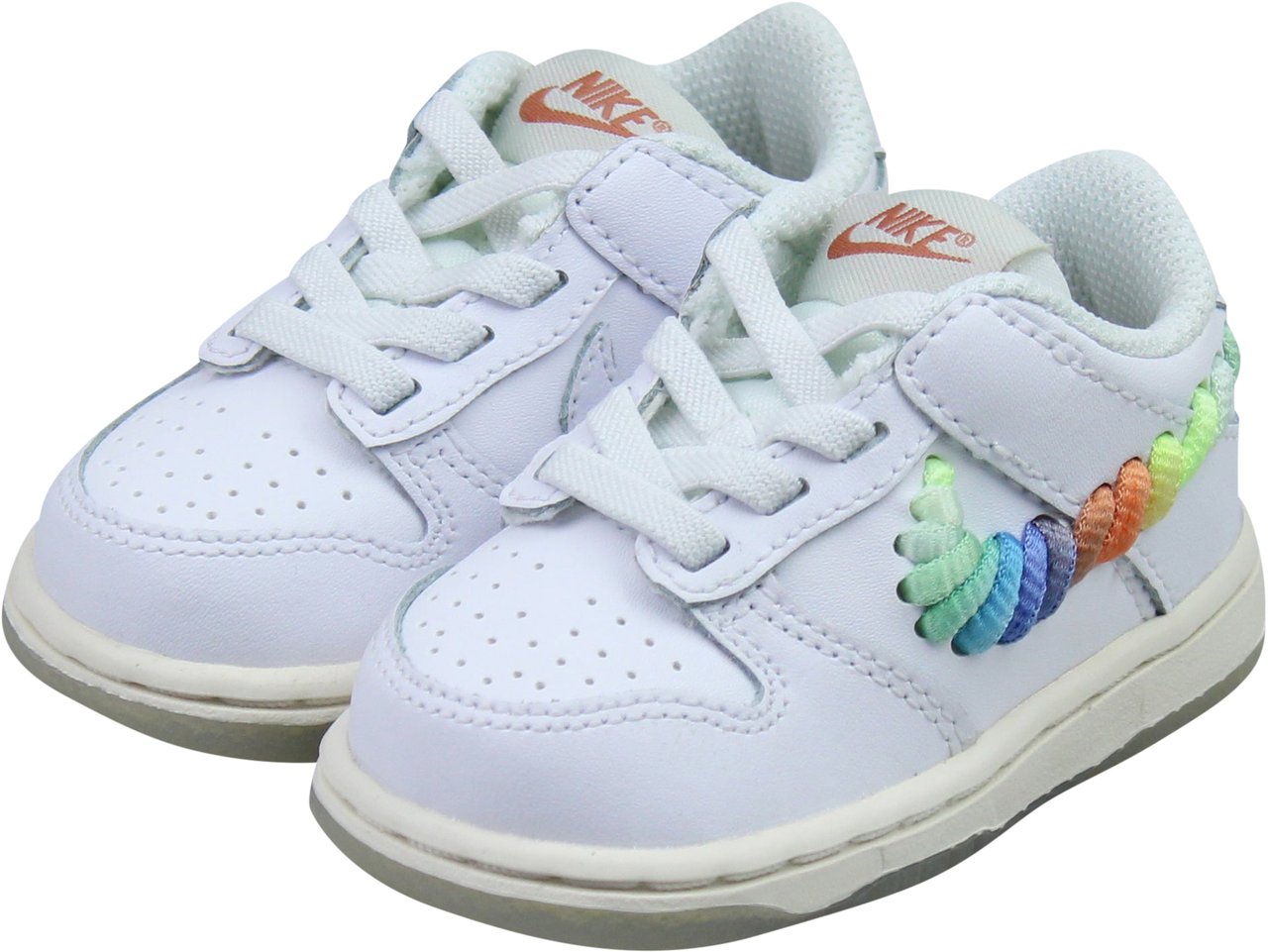 Nike Nike Dunk Low SE Rainbow Lace Swoosh 'Wit' (TD) Wit