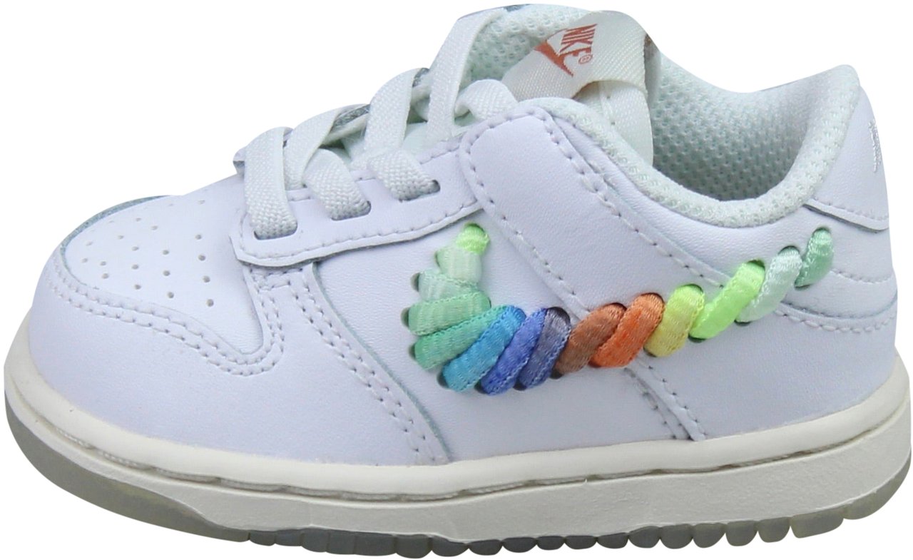 Nike Nike Dunk Low SE Rainbow Lace Swoosh 'Wit' (TD) Wit