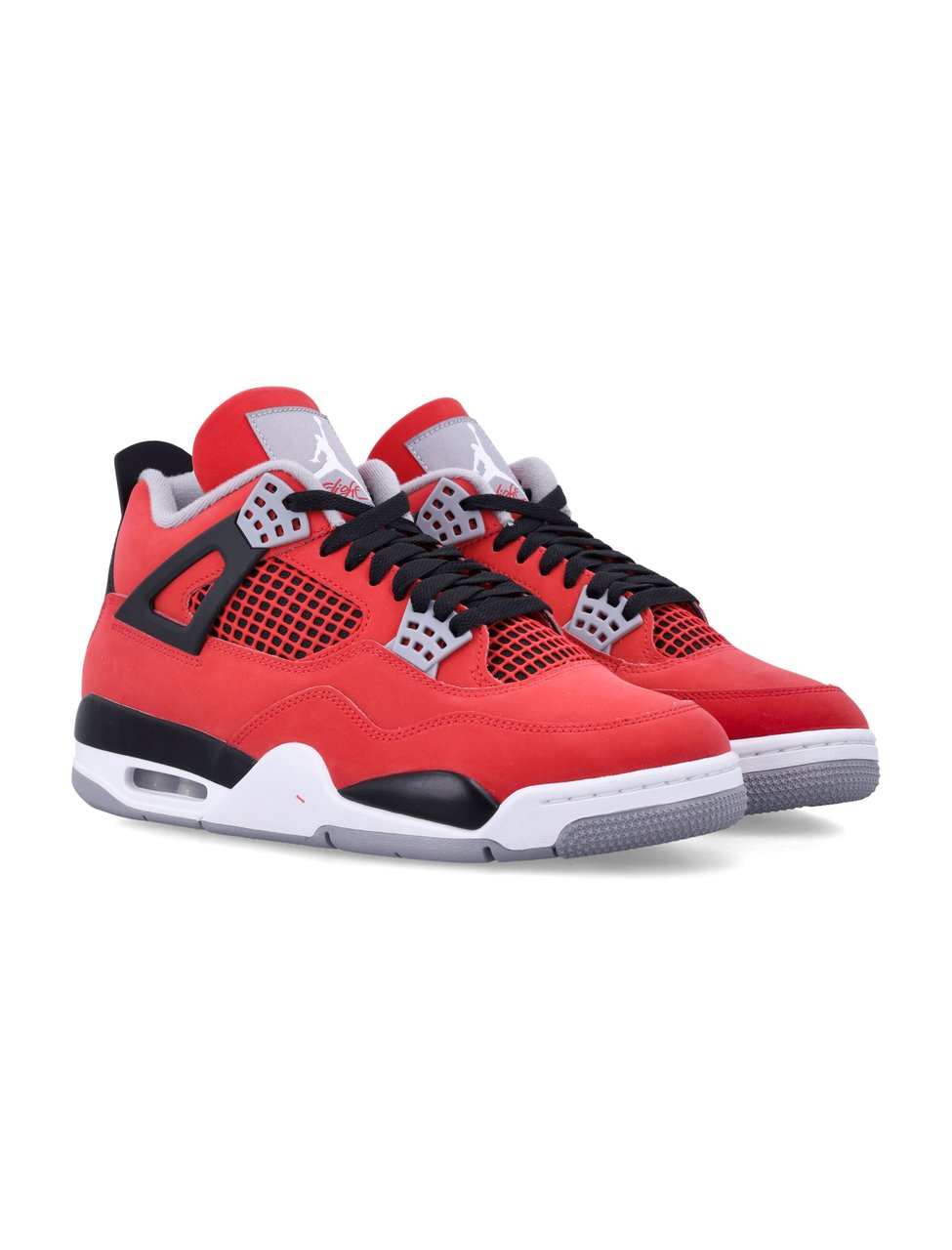Nike Fire Red Leather Air Jordan Sneakers Rood