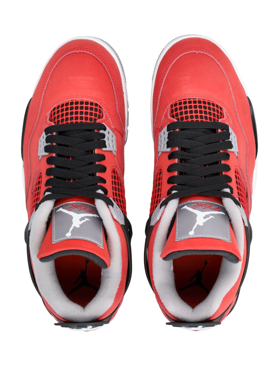 Nike Fire Red Leather Air Jordan Sneakers Rood