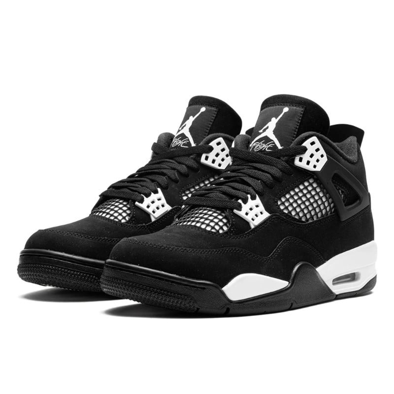 Nike Air Jordan 4 Retro White Thunder Zwart
