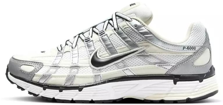 Nike Nike P-6000 Coconut Milk Metallic Silver Wit