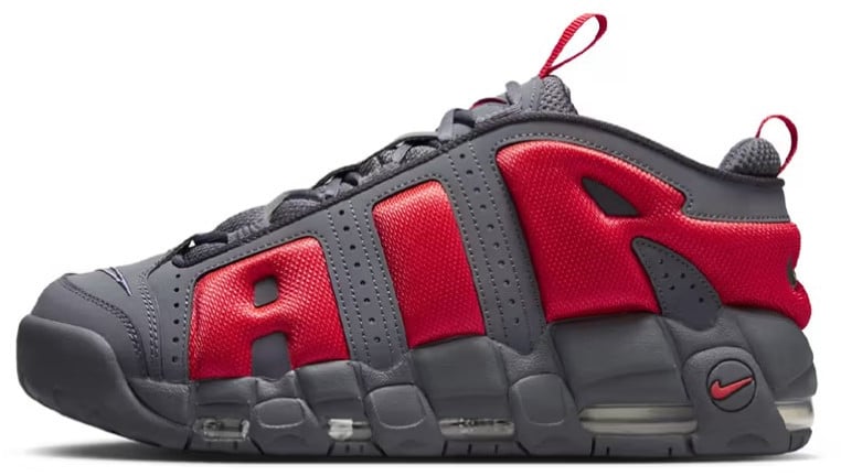 Nike Nike Air More Uptempo Low Dark Grey Light Crimson Grijs