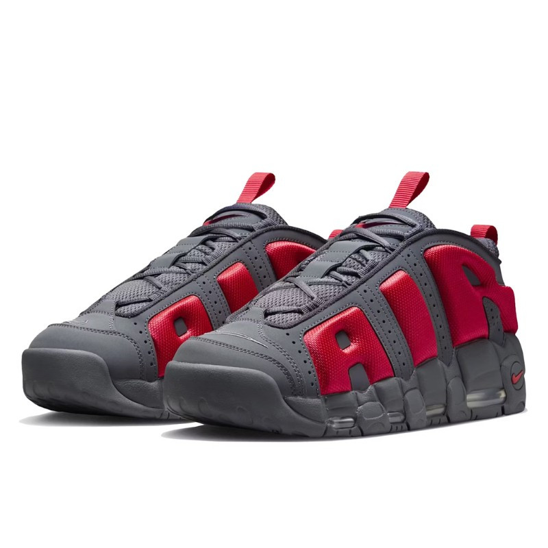 Nike Nike Air More Uptempo Low Dark Grey Light Crimson Grijs