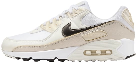Nike Nike Air Max 90 'White & Flat Pewter' (Women's) Wit