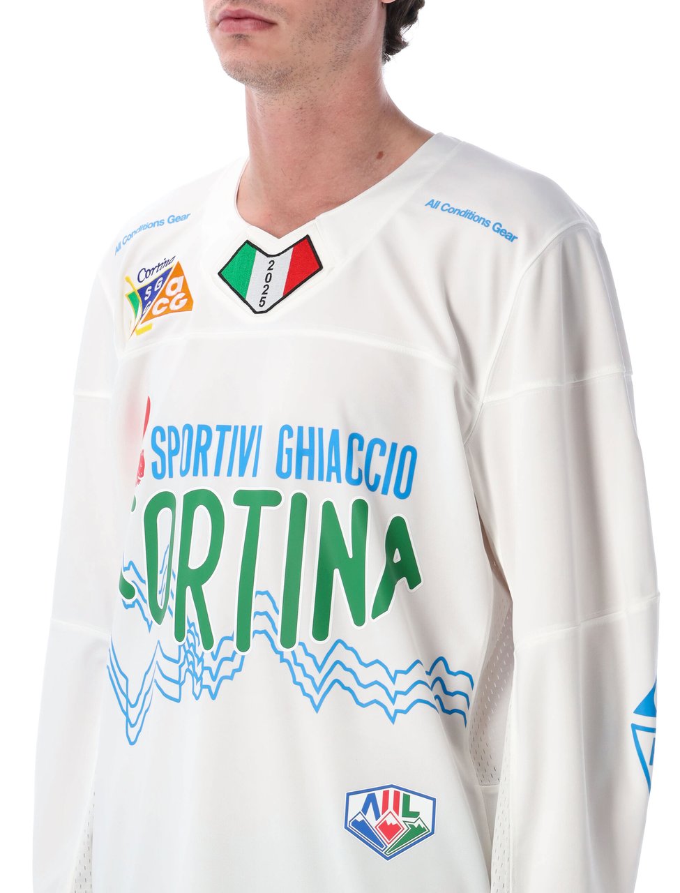 Nike ACG Cortina Graphic Hockey Tee Wit