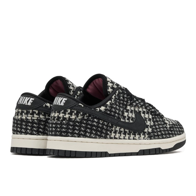 Nike Nike Dunk Low Harris Tweed White Black Multi Zwart