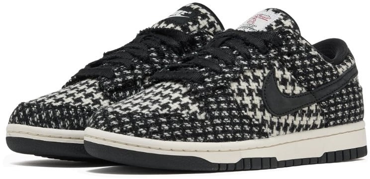 Nike Dunk Low Harris Tweed White Black Multi Divers