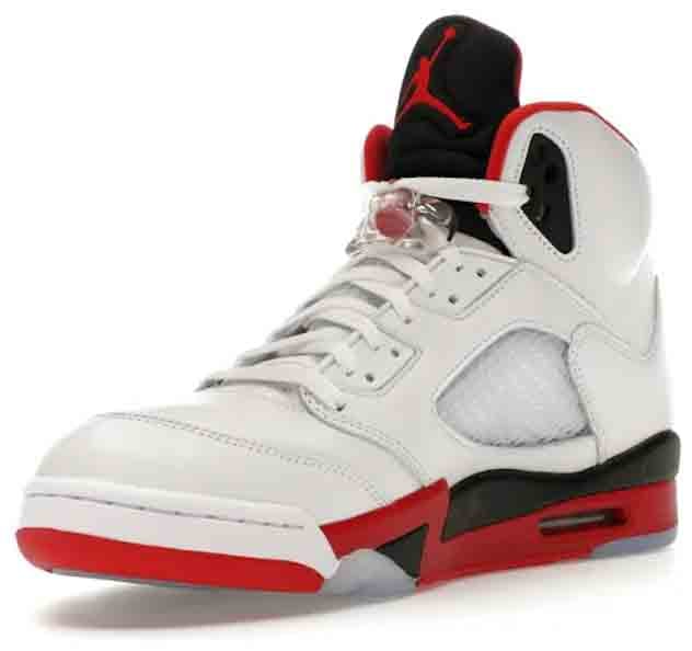 Nike Jordan 5 Retro Fire Red Black Tongue (2025) Wit