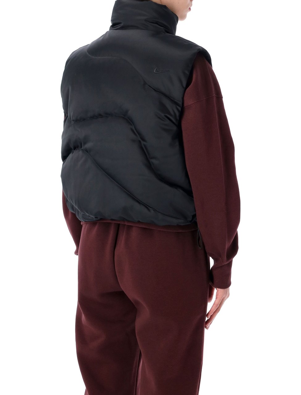 Nike Swoosh Series Oversized Down Vest Zwart