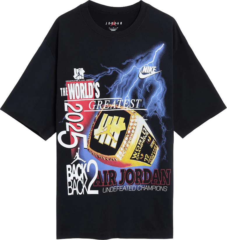 Nike Jordan x UNDEFEATED Men's Graphic T-Shirt 'Black' Zwart
