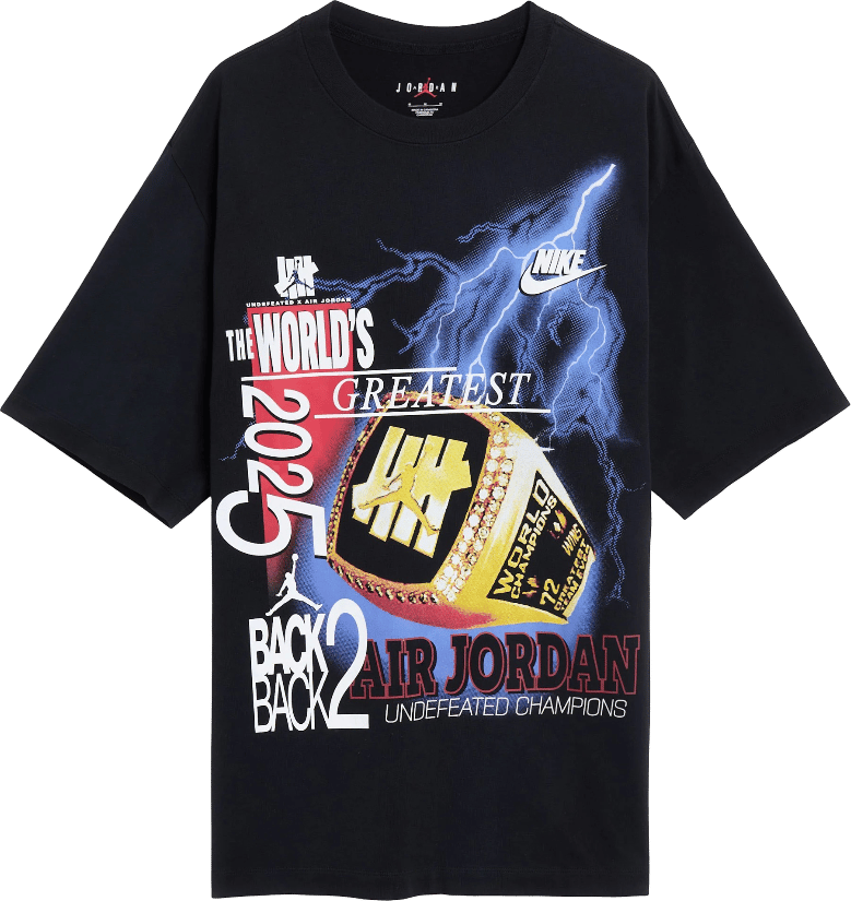 Nike Jordan x UNDEFEATED Men's Graphic T-Shirt 'Black' Zwart
