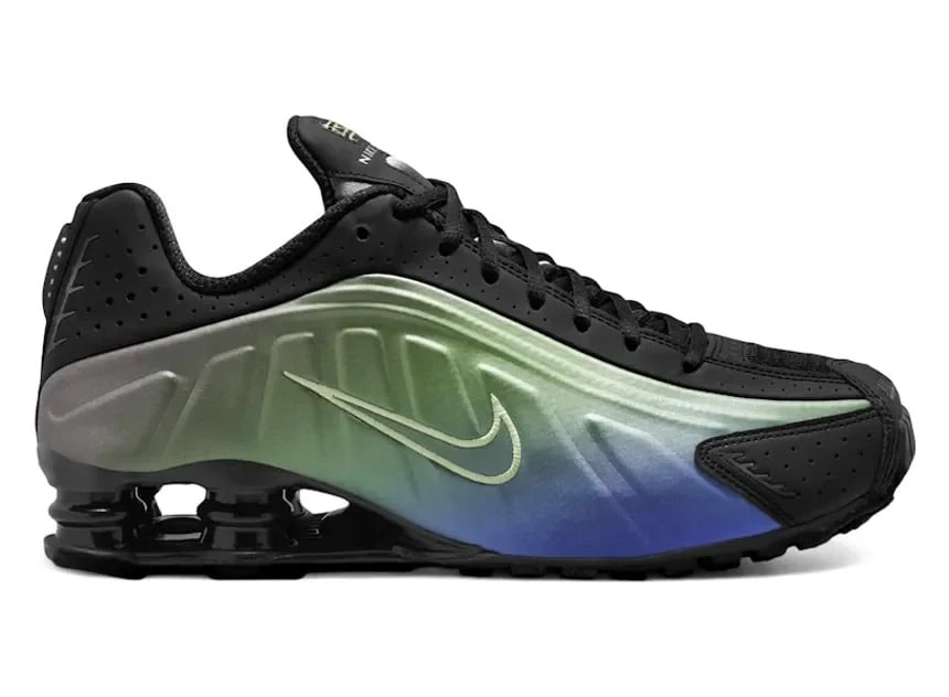 Nike Shox R4 Sapphire Light Liquid Lime Zwart
