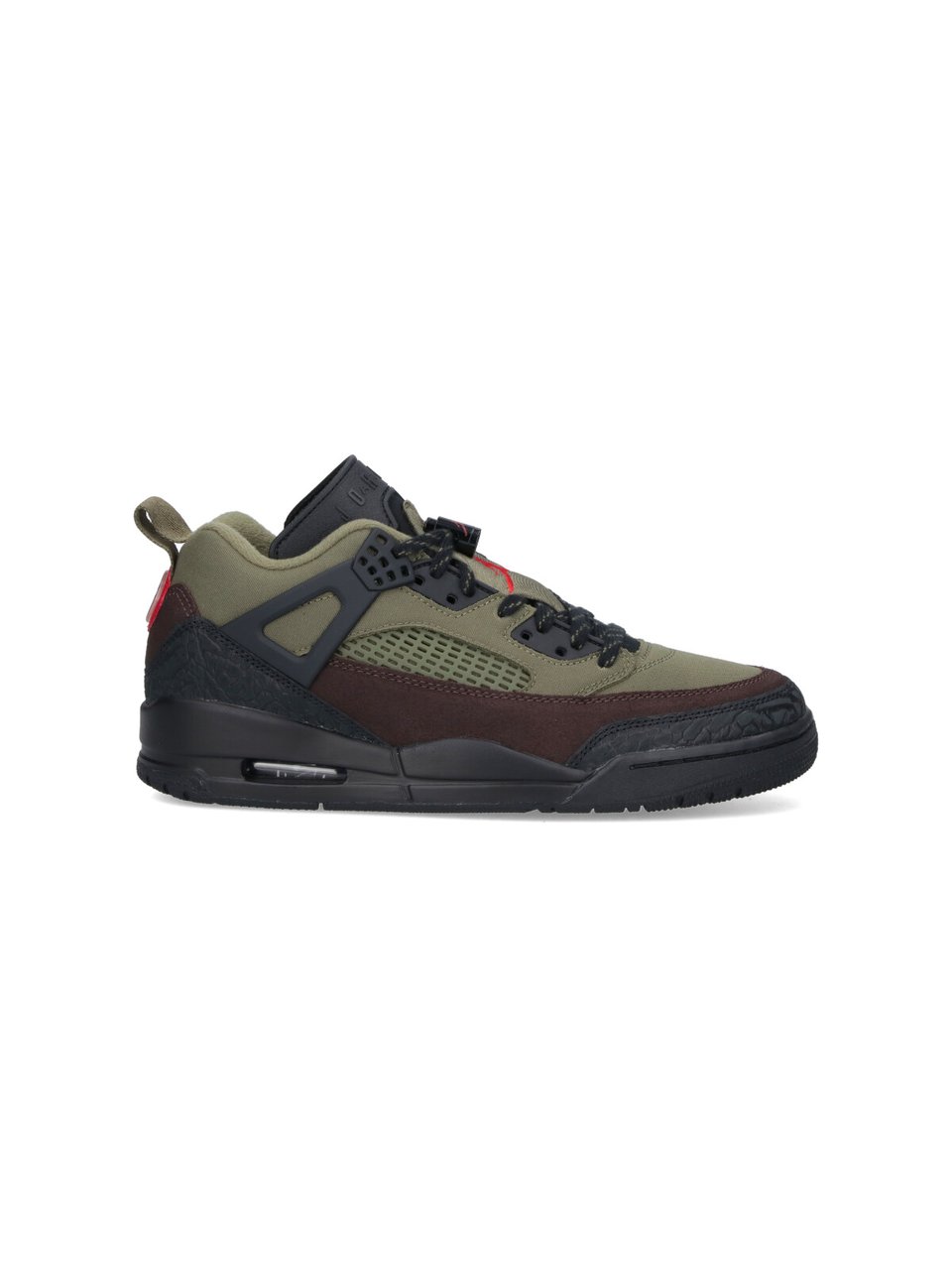 Nike "Jordan Spizike Low" Sneakers, In Green Fabric Grijs