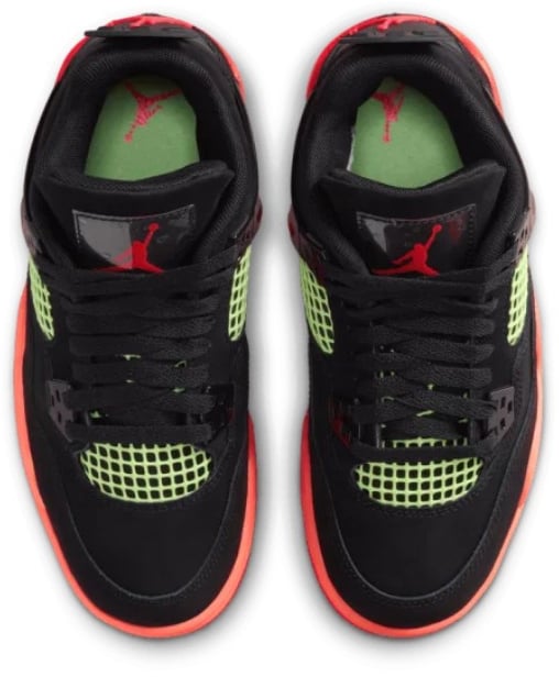 Nike Air Jordan 4 Retro Black Infrared Barely Volt Zwart