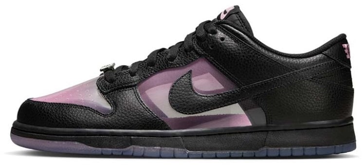 Nike Nike Dunk Low Retro Transparent Black Pink Rise Zwart