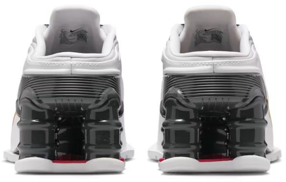 Nike Nike Shox MR4 Mule Martine Rose Metallic Platinum Varsity Red Wit