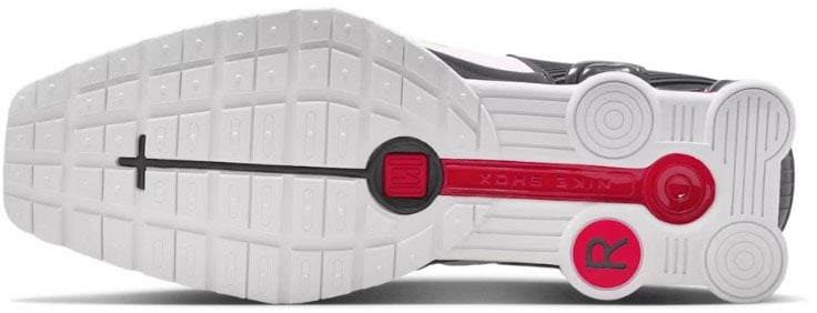 Nike Nike Shox MR4 Mule Martine Rose Metallic Platinum Varsity Red Wit