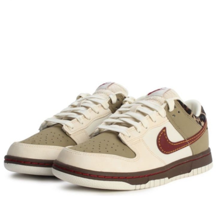Nike Nike Dunk Low Retro Khaki Team Red Pearl White Groen