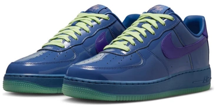 Nike Nike Air Force 1 Low Patent Leather Mystic Navy Grape Ice Navy