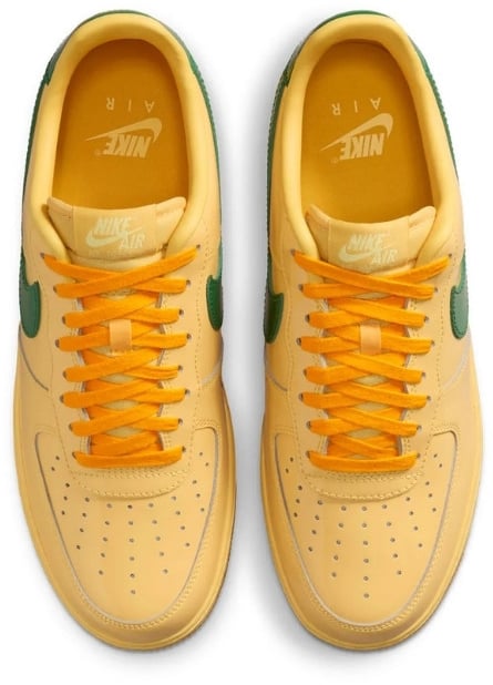 Nike Nike Air Force 1 Low Patent Leather Topaz Gold Pine Green Geel
