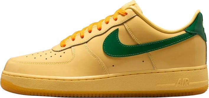 Nike Nike Air Force 1 Low Patent Leather Topaz Gold Pine Green Geel