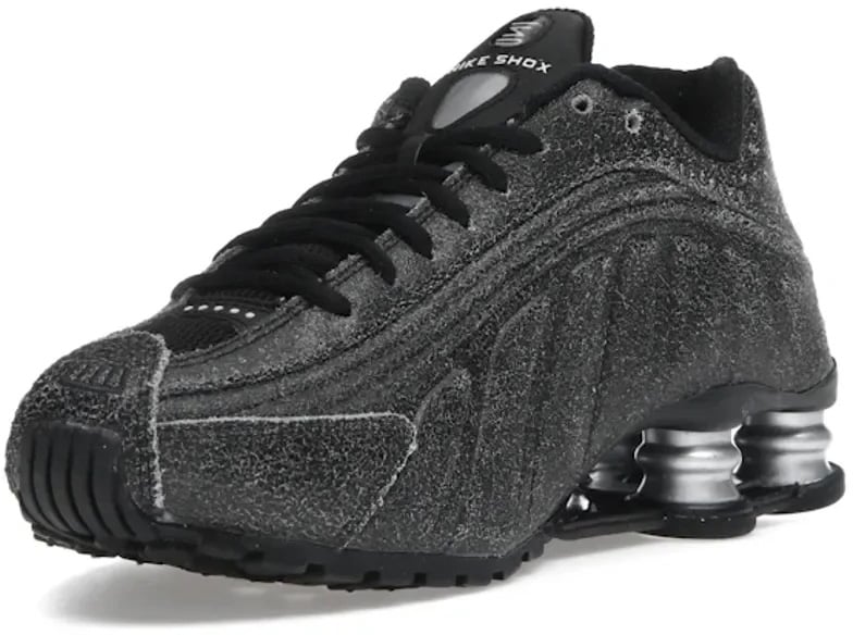 Nike Nike Shox R4 Black Distressed Leather Zwart