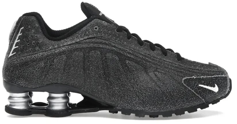 Nike Nike Shox R4 Black Distressed Leather Zwart