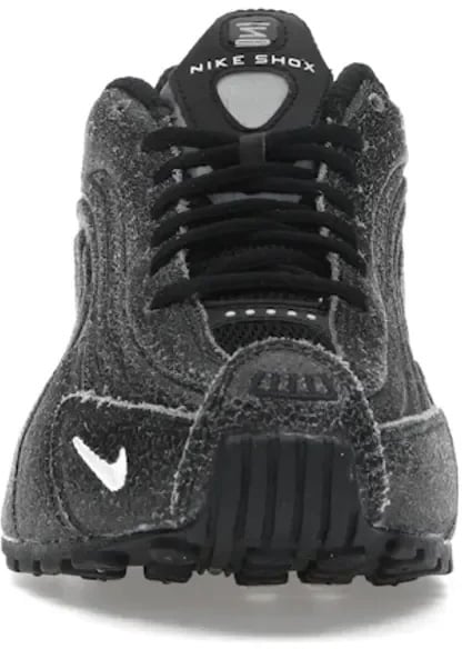 Nike Nike Shox R4 Black Distressed Leather Zwart