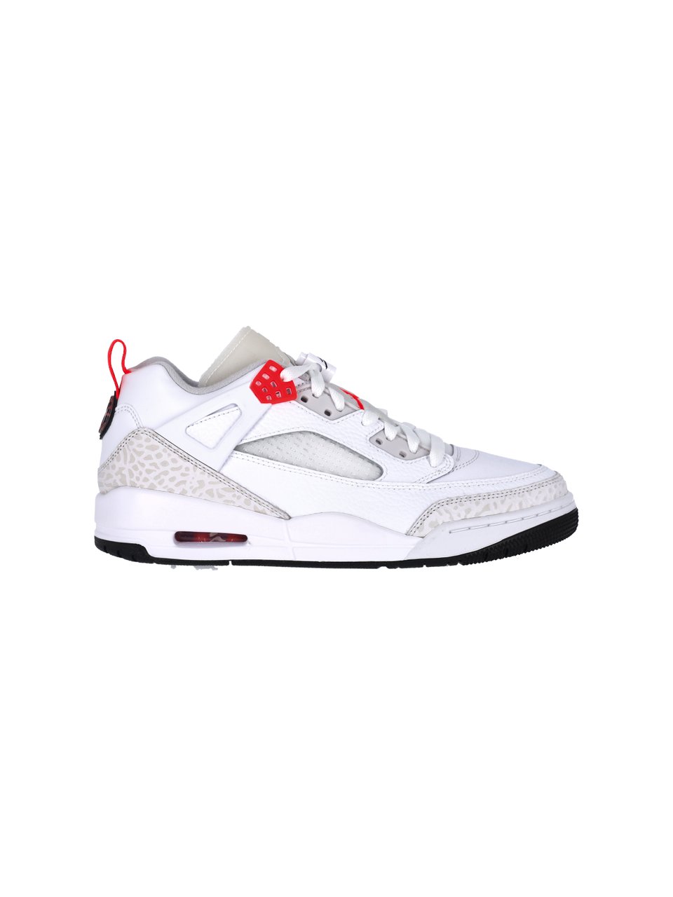 Nike White Jordan Spizike Low-Top Leather Sneakers Wit