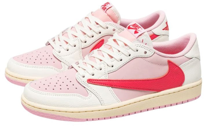 Nike Air Jordan 1 Retro Low OG SP Travis Scott Sail Tropical Pink Roze