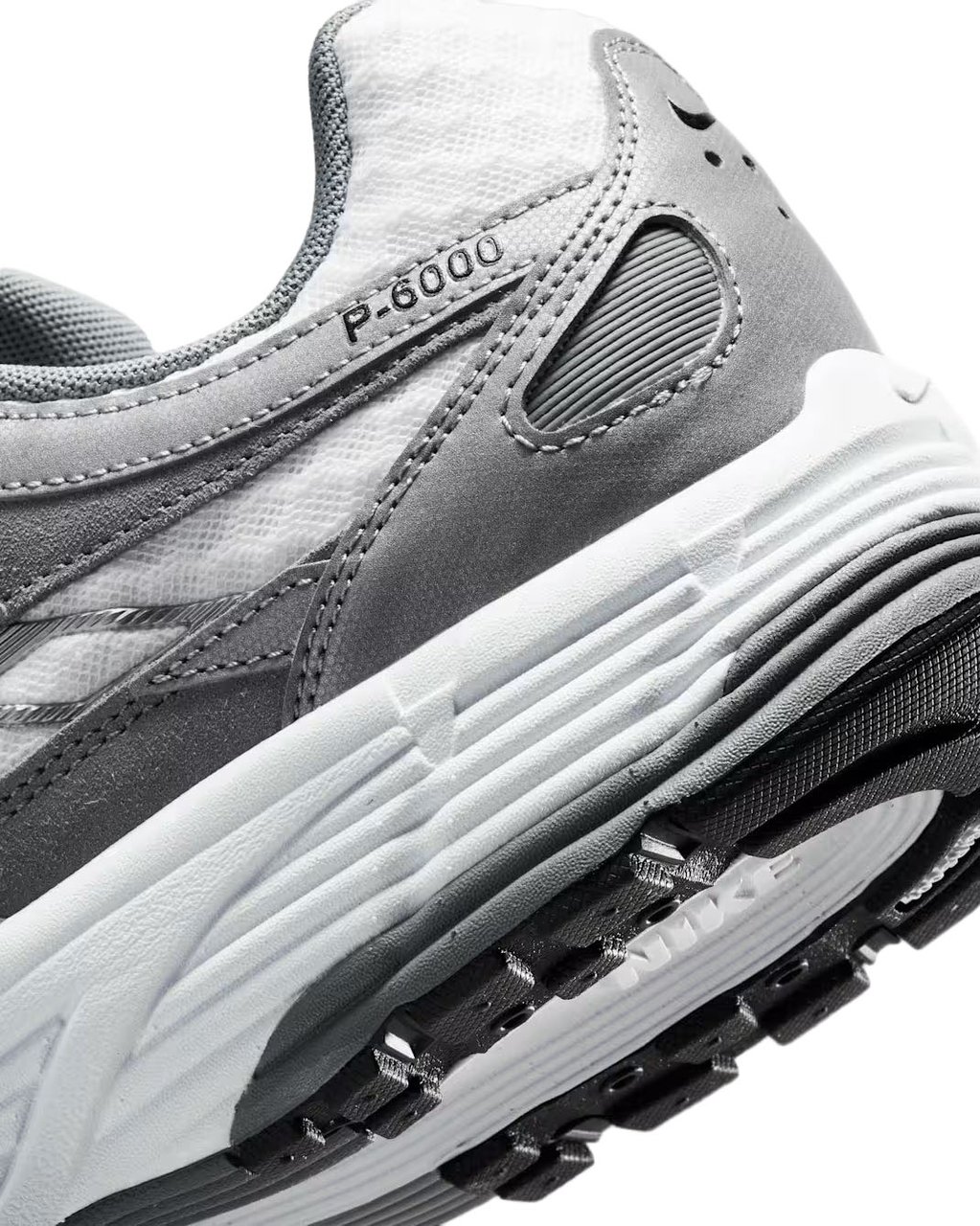 Nike P-6000 White Metallic Cool Grey Black Divers
