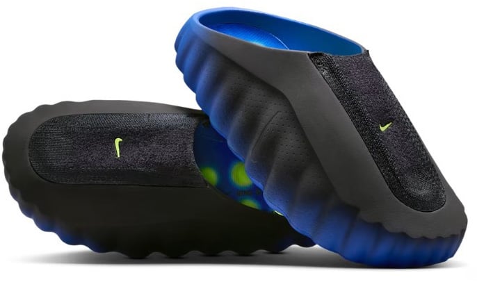 Nike Mind 001 Flyknit Slide Hyper Royal Black Blauw
