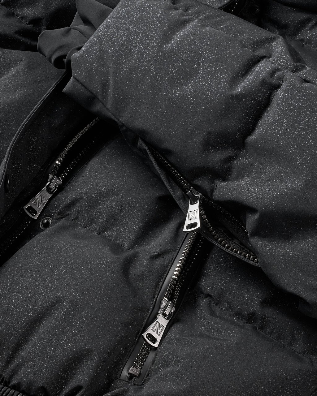 Nikkie Numa Glitter Ski Jas Zwart