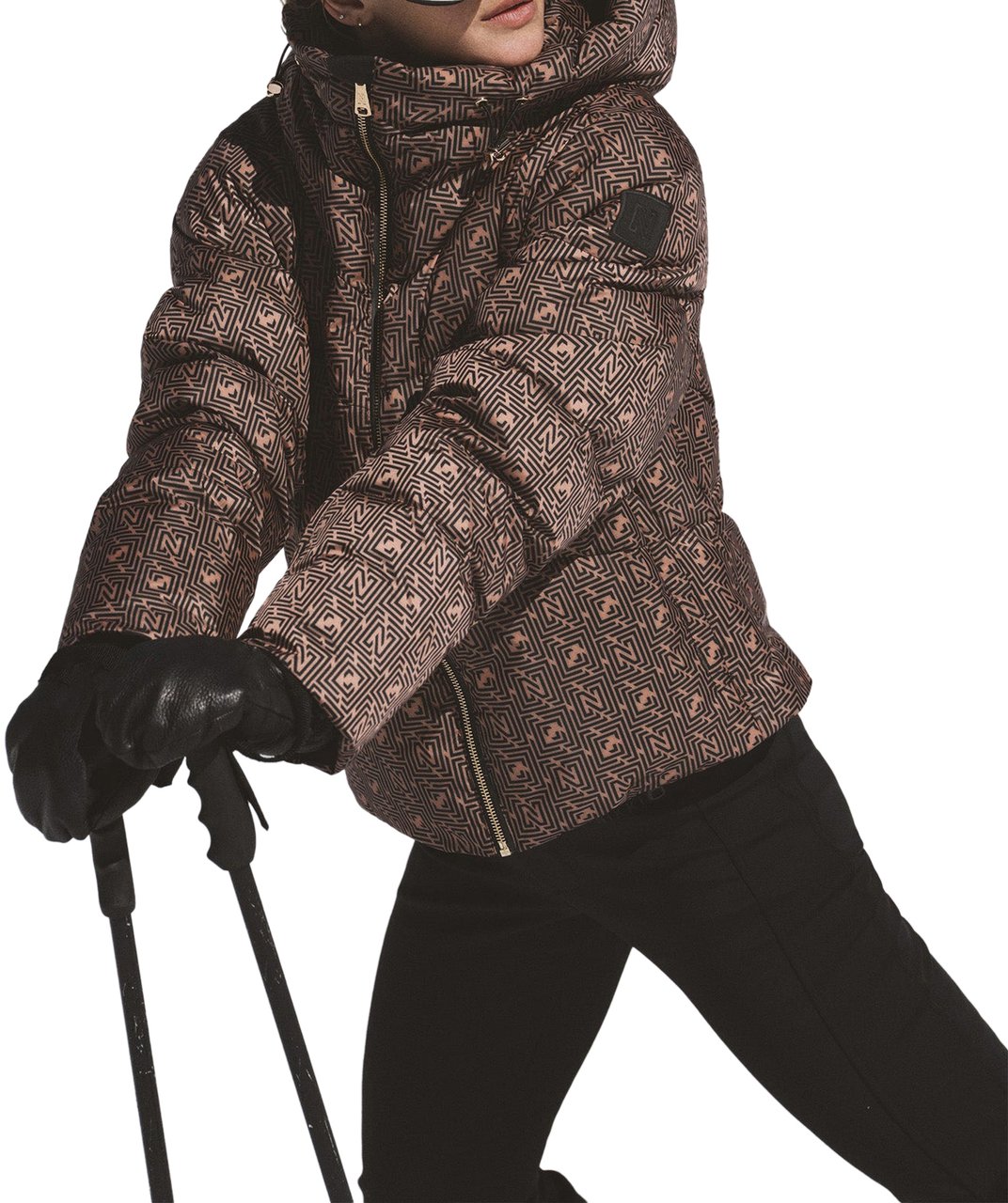 Nikkie Newport Logo Ski Jas Beige