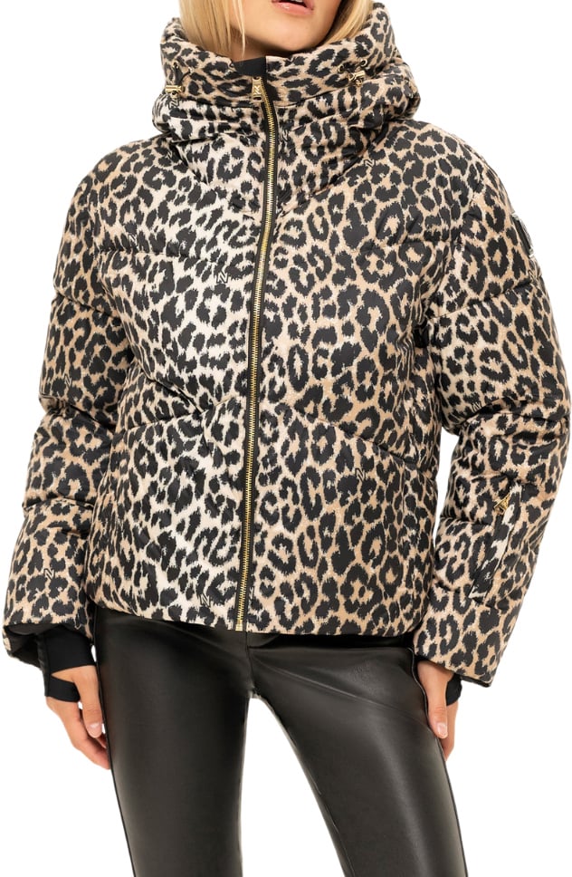 Nikkie Newport Leopard Ski Jas Wit