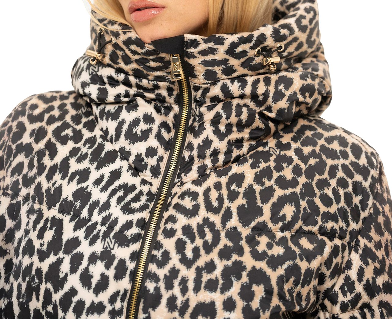 Nikkie Newport Leopard Ski Jas Wit